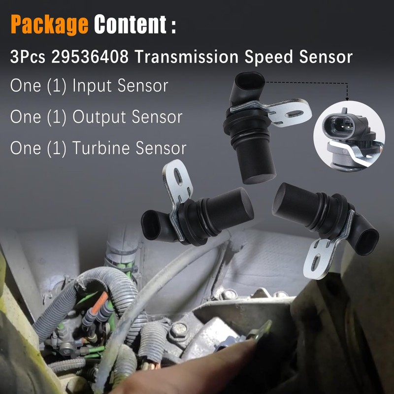 29536408 3pcs Transmission Speed Sensor Kit for Allison LCT 1000/2000/2400