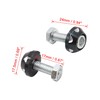 MACHSWON 4Pcs Black Aluminum Alloy Decorative License Plate Bolt Screw
