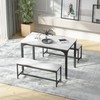 WiberWi Dining Table Set for 4, 47.3” Kitchen Dining Table,
