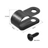 sourcing map 10.4mm Nylon R Type Cable Clip Wire Clamp