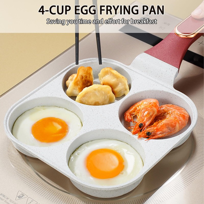 JUSTUP Nonstick Omelette Pan, 4 Cups Healthy Granite Non Stick