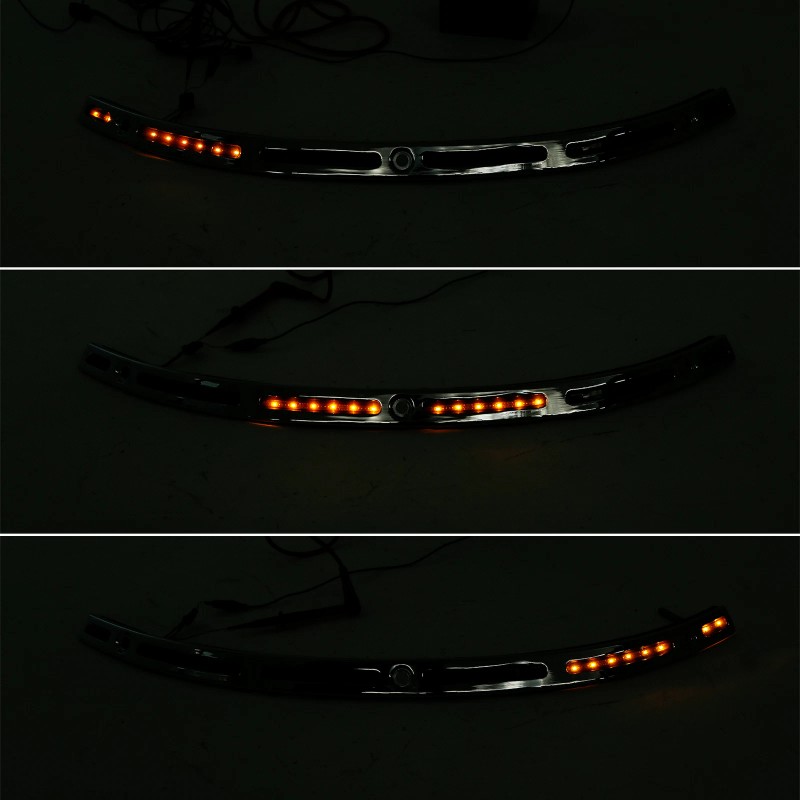 TCMT Windshield Trim LED Turn Signals Light Fit For Harley