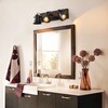 KEESFU 3-Light Track Lighting Kit,Black Semi Flush Mount Ceiling Light