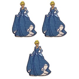 Cinderella Princess 3 1/2" Tall Iron on Patch Set of 3
