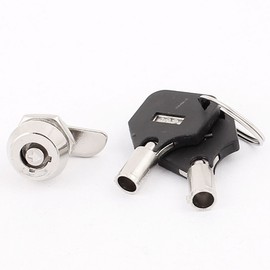 sourcingmap 11mm Quarter Turn Cam Lock with 2 Keys for Mailbox Cupboard Drawer
