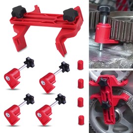 icykale 9 PCS Car Dual Cam Clamp Camshaft Kit, Car Anti Slip Dual Camshaft Clamp, Camshaft Engine Timing Sprocket Gear Locking Tool Kit, Universal for Car Accessories Tools (Red)
