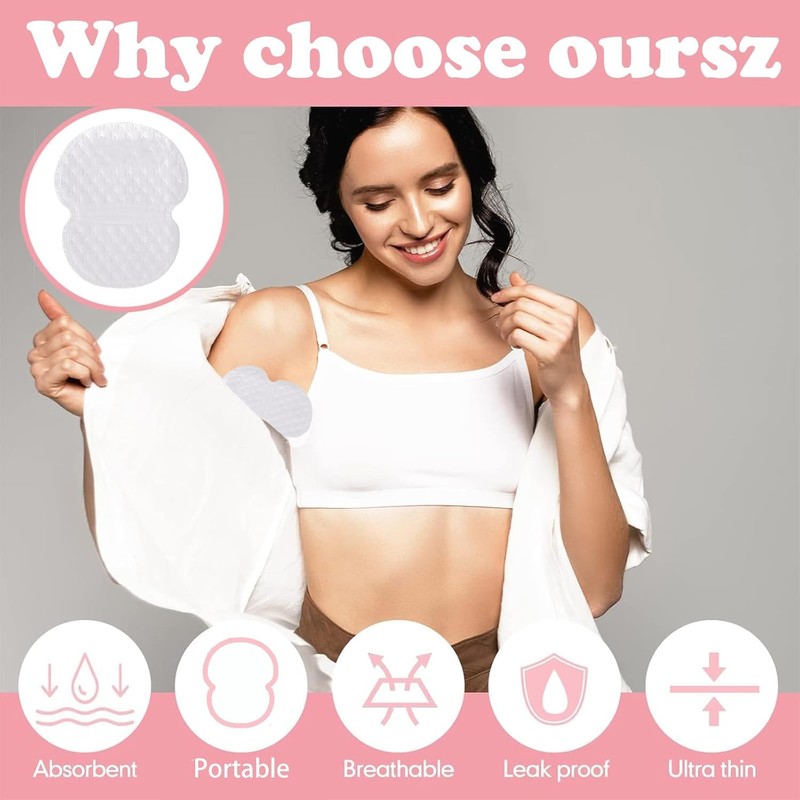 150 PCS Armpit Sweat Pads, Sweat Pads for Women and