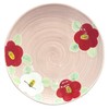 Hasamiyaki Dish, Serving Plate, Handpainted Yamashita Toien, Glazed Camellia, 6