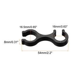 PATIKIL Trekking Pole Clips, 2Pcs Walking Stick Accessories Double Rod Buckle Connector for Outdoor Hiking Camping