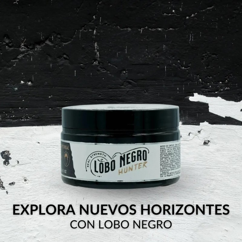Cera Brillante Lobo Negro Hunter Cabello, Barba 85g