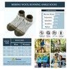 WANDER Breathable Running Ankle Socks 3 Pairs Merino Wool Cushioned