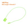 sourcing map 140Pcs Nylon Hang Tag String 6.7Inch Snap Lock