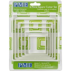 PME PNS4 Square Cutters, Set of 6 White