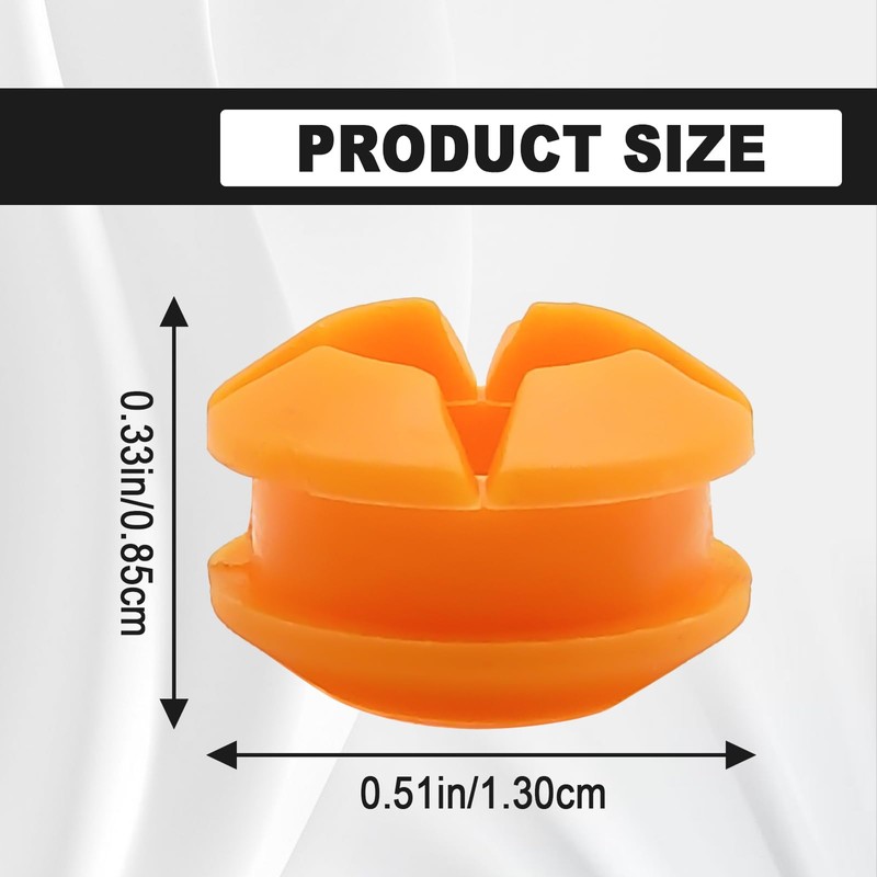 SYudwen 2 Pcs Transmission Shift Cable Repair Orange Bushing, Compatible