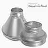 HVAC OV 8" to 5" Inch Round Duct Reducer -
