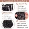 10 Inch French Curl Crochet Braids 9 Packs Natural Black
