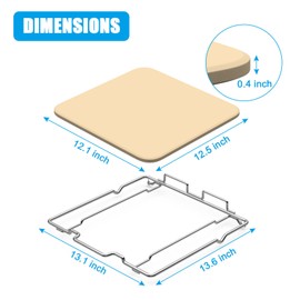 Outspark Pizza Stone with Rack for Ninja Woodfire OO101 8 In 1 Outdoor Pizza Oven, Baking Stone Set for Oven and Grill Cooking, Pizza Oven Accessories for Ninja OO100 Series