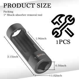 18mm Shock Absorber Socket for Removal of Shock Absorbers Nut,Strut Nut Socket with 12 Point 1/2" Drive Compatible with Cars,SUVs,Trucks,Portability Suspension Tools Strut Sockets