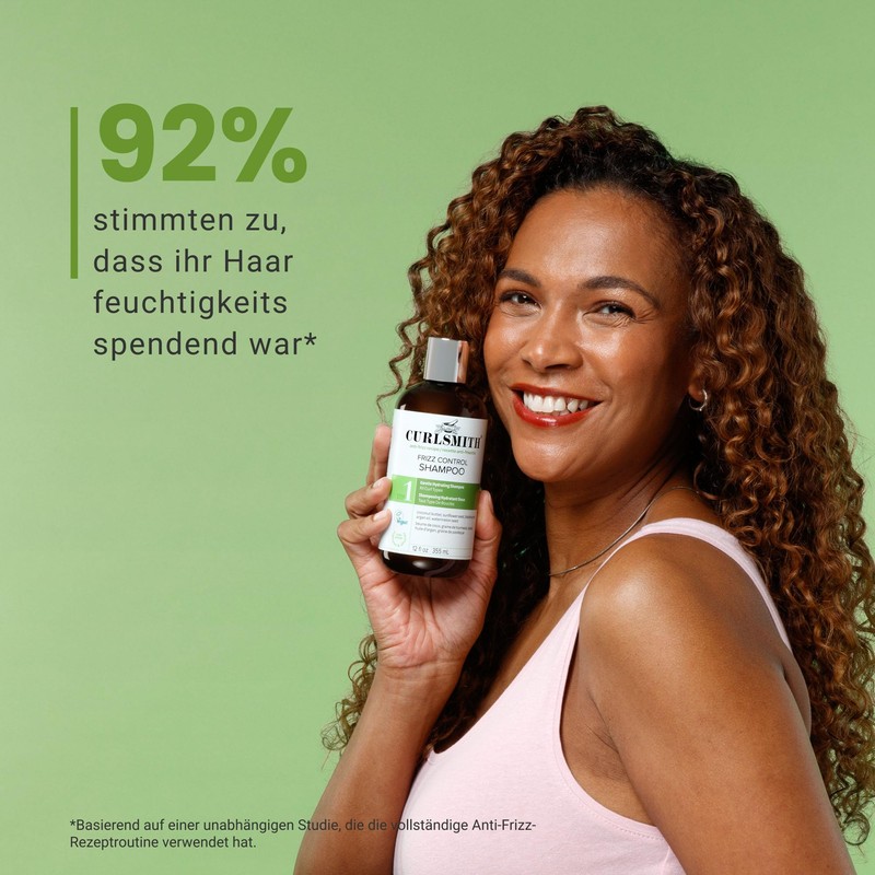 Curlsmith - Frizz Control Cleanser, Gentle Moisturising Hair Shampoo for