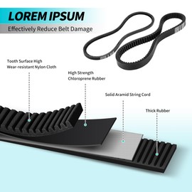 10L0L Golf Cart Clutch Drive & Starter Belts Kit for EZGO TXT, Medalist, Workhorse 1994-2013 with Robin 295/350cc 4 Cycle Engines, OEM# 72054G01 26414G01 72025G01 26414G01 630587