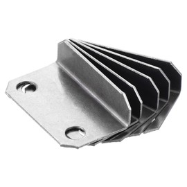 QUARKZMAN 29 x 14 x 9 mm Lock Strike Plate x 5 Pieces L Shaped Metal Reliable Effectiveness Drawer Lock Strike Plate for Home Office Drawer Cupboard Door [Silver Tone]