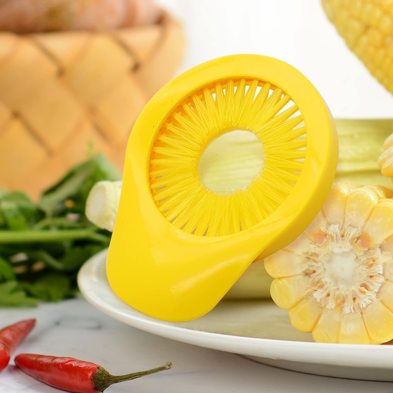 CCHOME Corn Silk Remover, Corn Silk Cleaning Brush Yellow