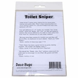 Toilet Sniper Potty Training Self-Adhesive Targets (Red & White)