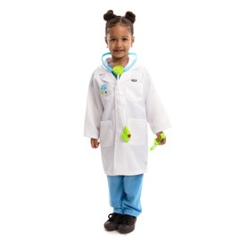 Little Adventures Veterinarian Dress Up Costume - Machine Washable Child Pretend Play and Party Outfit (Large Age 5-7)