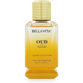 Bella Vita Luxury Men Oud Gold Eau De Parfum Intense Liquid Perfume With Caramel, Orris, Rose, Jasmine |Woody Long Lasting Edp Fragrance Scent 100 Ml