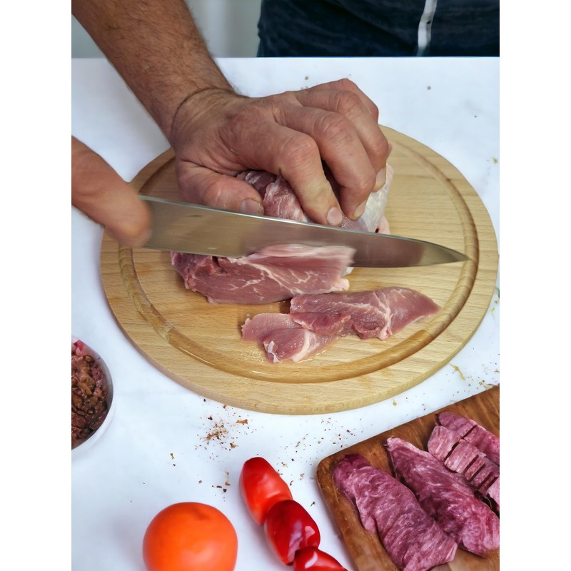 EFO Round chopping board, wooden board, wooden base, chopping board,