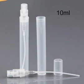 Linwnil Frosted Plastic Tube Empty Refillable Perfume Bottles Spray for Travel and Gift,Mini Portable pen (10mlX10Pcs)
