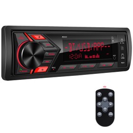 Bluetooth Car Stereo Marine Radio: Single Din LCD Display Audio System - Indash Multimedia MP3 Player with FM AM Receiver Dual USB SD AUX-in 2.1A Quick Charge APP Control