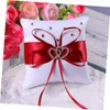 Gadpiparty 1pc -Shaped Pillow Bowknot and Rhinestones for Bride Wedding