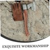 Sosoport 2pcs Sturdy Wooden Axe Handle Comfortable Grip Replacement for
