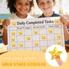 Holographic Gold Star Stickers 1 Inch Self Adhesive 1500 Pcs