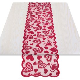 mookaitedecor Lace Table Runner for Kitchen, Rectangular Decorative Tablecloth Table Linen for Party/Wedding/Home/Dining Decoration, 30 x 180 cm