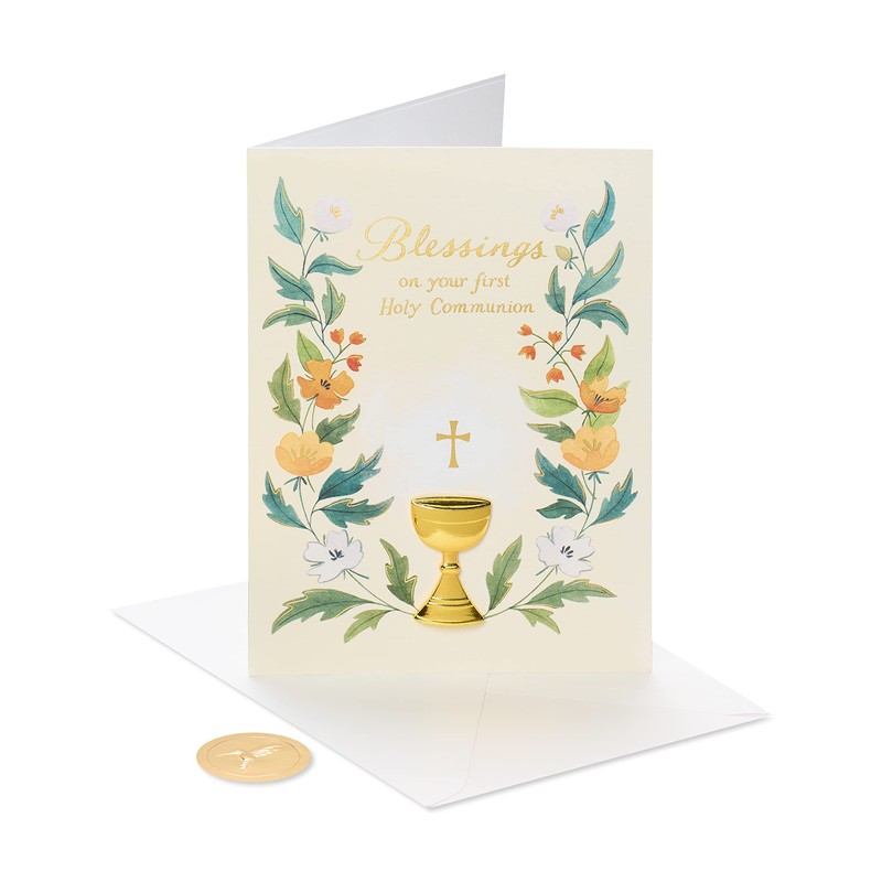 Papyrus First Communion Card (Faith and Love)