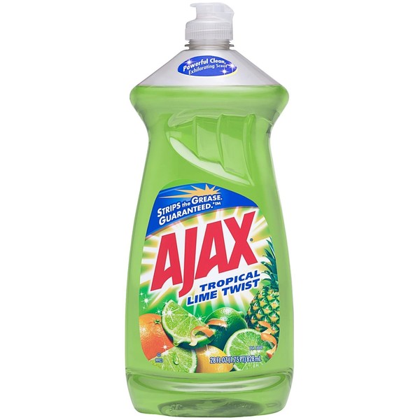 Ajax Dishwashing Liquid, Tropical Lime Twist, 28 Ounce