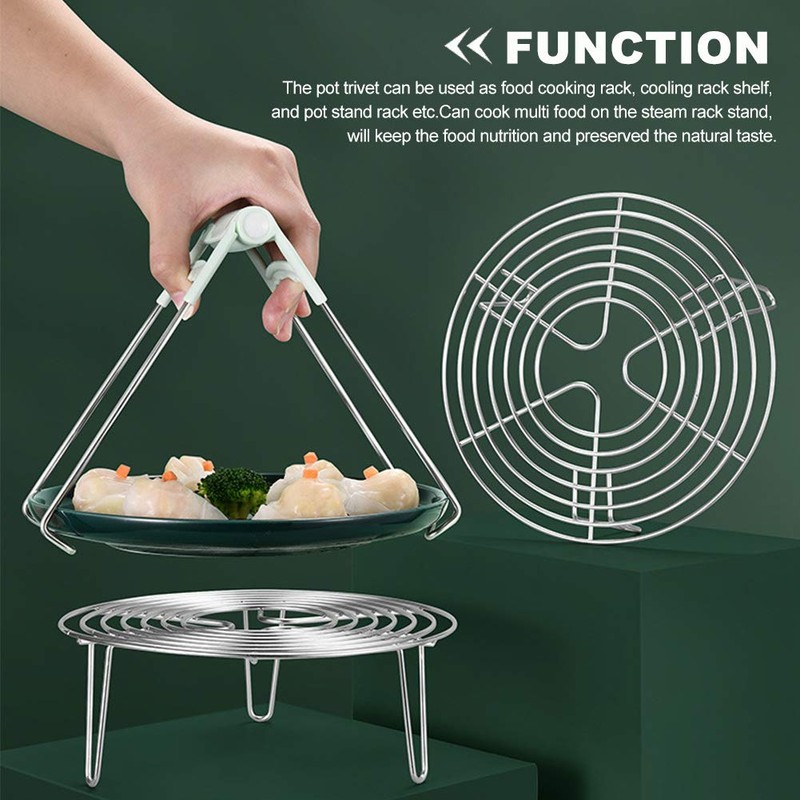 Round Steamer Rack and Cooling Rack,Stainless Steel Pot Trivet, Wire
