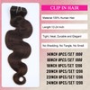 Brown Clip-In Hair Extensions, Real Hair, Wavy Clip-In Hair Extensions