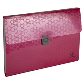 Exacompta Maïa 58410E Recycled Expanding Folders with Plastic Closure Clip for DIN A4 with Tabs and Organiser with 2 Zip Pockets and Pen Holder Conference Folder 1 Piece Random Colour