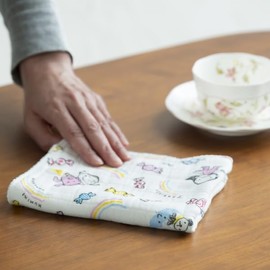 Shirayuki Dish Towel, Shirayuki Yuzen Dish Towel, Amenochi Hare, Artist Collaboration /Bleachable, Water Absorbent, Quick Drying, Durable, Soft, Kyoto Yuzen