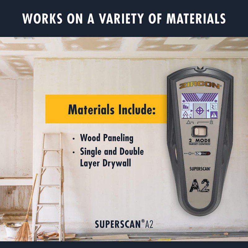 Zircon SuperScan A2 Advanced Stud Finder with 2 Mode Target