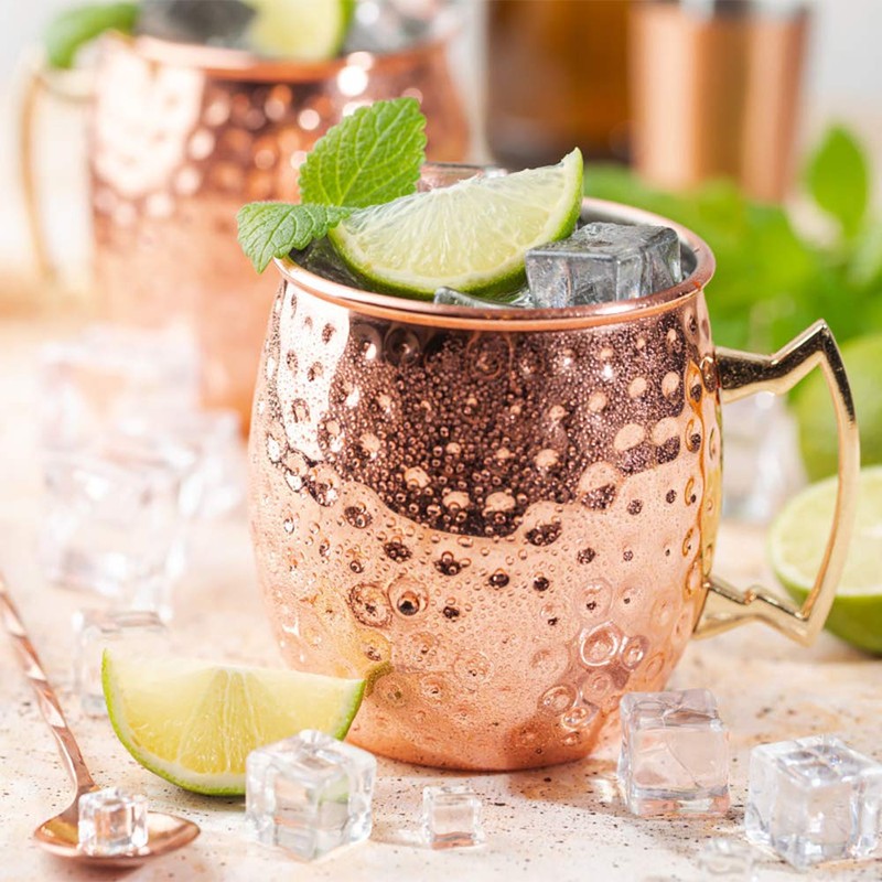 Widousy Moscow Mule Mugs - Set of 4-100% Handcrafted-Pure Solid