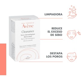 Avène Cleanance, Jabón en Barra Facial, Piel Grasa, 100gr