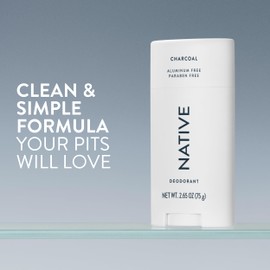 Native Deodorant | Natural Deodorant for Men, Aluminum Free with Baking Soda, Probiotics, Coconut Oil and Shea Butter | Charcoal