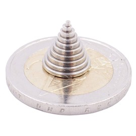 Brudazon 10 Mini Disc Magnets Set 1 x 1 mm to 10 x 1 mm N52 Strongest Level - Neodymium Magnets Ultra-Strong Power Magnet for Model Making and Crafts Magnetic Disc Extra Strong