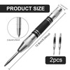 Automatic Center Punch 2-Pack - Heavy-Duty Steel Centre Punch with