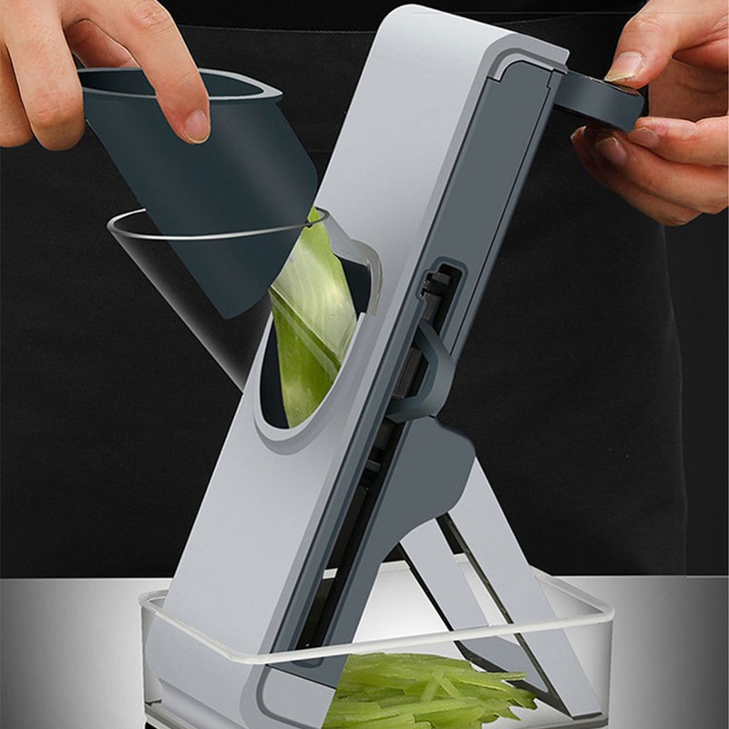 Handheld Vegetable Cutter Rotating Manual Kitchen Lemon Potato Grater Chopper