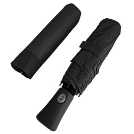 PERLETTI Women's Pocket Umbrella with Automatic Opening and Closing - Rain Umbrella Large Storm Proof - Mini Umbrella Compact Lightweight for Rain Protection - Umbrella Plain Mute Proof - Diameter 100